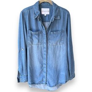 Lola River | Chambray Button Down Shirt - Size M